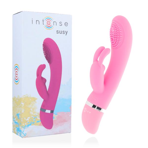 SUSY OSCILLATING VIBRATOR SILICON RABBIT PINK