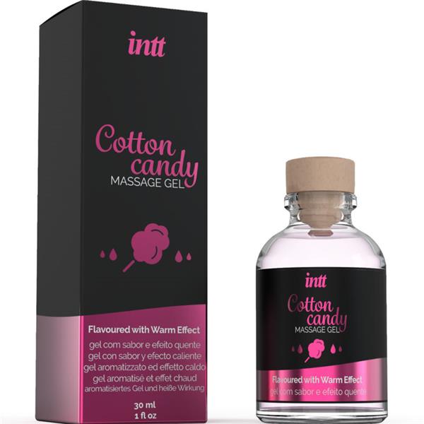 MASSAGE GEL WITH COTTON CANDY FLAVOR AND HEATING EFFECT