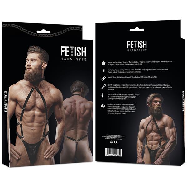 MOŠKI ECO-LEATHER JOCK STRAP HARNESS