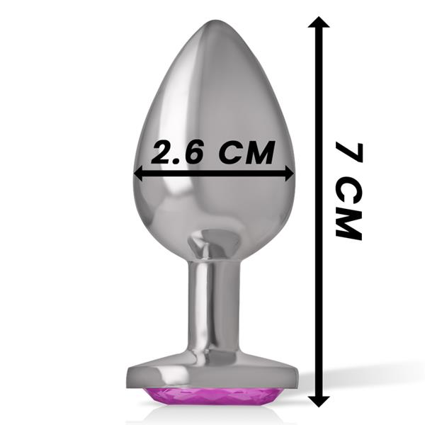 ALUMINIJSKI METALNI ANALNI PLUG ROZA SRCE VELIČINA S