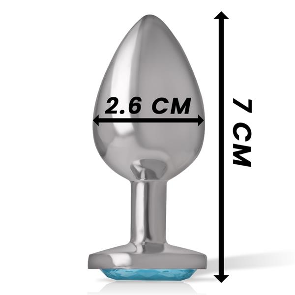 ALUMINIJSKI METALNI ANALNI PLUG PLAVI SRCE VELIČINA S