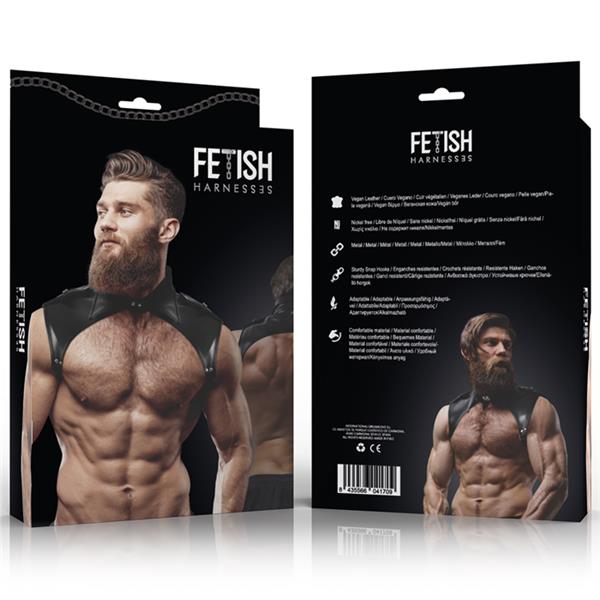 MENS BRIGADE ADJUSTABLE ECO-LEATHER NECK HARNESS