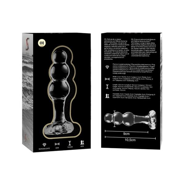 MODEL 1 ANAL PLUG BOROSILIKATNO STAKLO PROZIRNO 10.5 CM -O- 3 CM