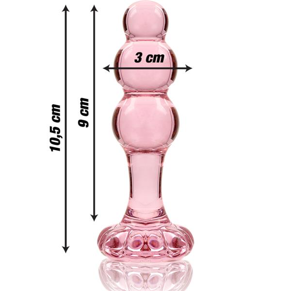 MODEL 1 ANAL PLUG BOROSILIKATNO STAKLO PROZIRNO 10.5 CM -O- 3 CM