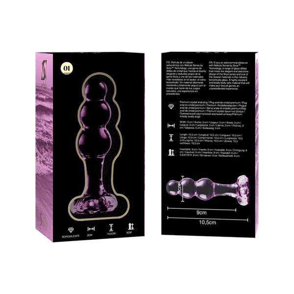 MODEL 1 ANAL PLUG BOROSILIKATNO STAKLO PROZIRNO 10.5 CM -O- 3 CM