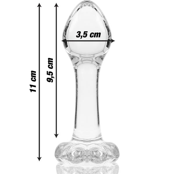 MODEL 2 ANAL PLUG BOROSILIKATNO STAKLO PROZIRNO 11 CM -O- 3.5 CM