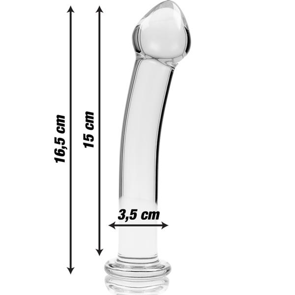 MODEL 11 DILDO BOROSILIKATNO STAKLO PROZIRNO 16 CM -O- 3 CM