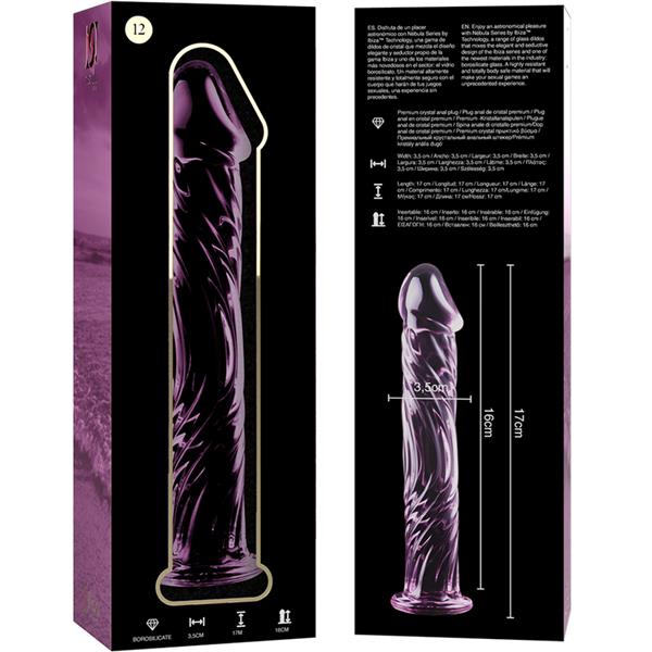 MODEL 12 DILDO OD BOROSILIKATNOG STAKLA PROZIRNO 17 CM -O- 3.5 CM