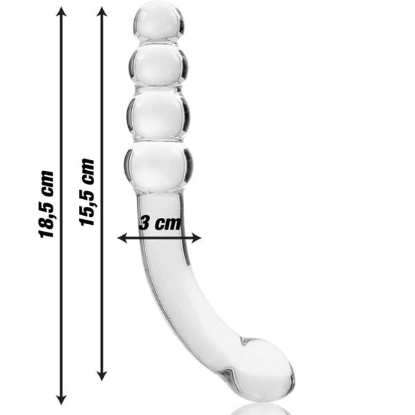MODEL 14 DILDO OD BOROSILIKATNOG STAKLA PROZIRNO 18.5 CM -O- 3 CM