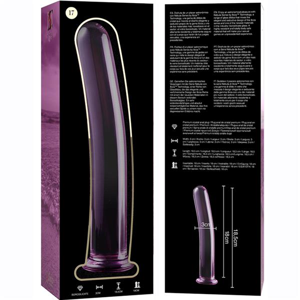 MODEL 17 DILDO OD BOROSILIKATNOG STAKLA PROZIRNO 18.5 CM -O- 3 CM