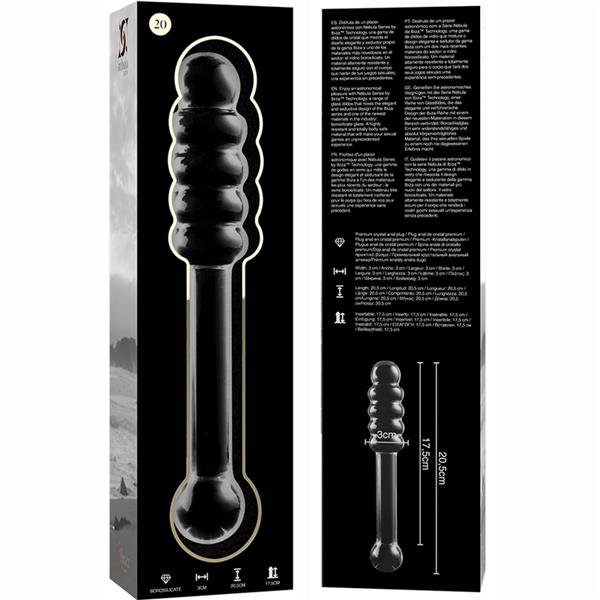 MODEL 20 DILDO OD BOROSILIKATNOG STAKLA PROZIRNO 20.5 CM -O- 3 CM