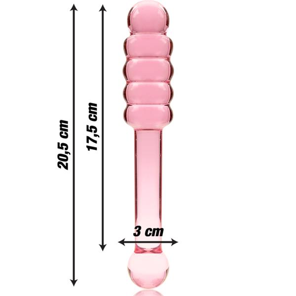 MODEL 20 DILDO OD BOROSILIKATNOG STAKLA PROZIRNO 20.5 CM -O- 3 CM