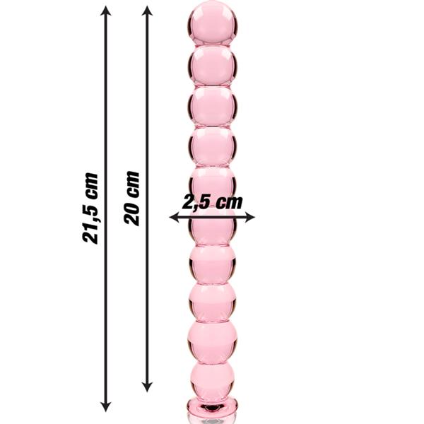 MODEL 22 DILDO OD BOROSILIKATNOG STAKLA PROZIRNO 21.5 CM -O- 2.5 CM