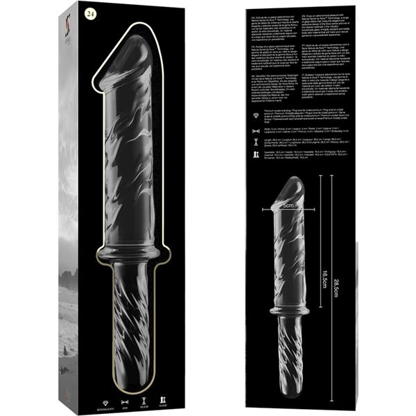 MODEL 24 DILDO BOROSILIKATNO STAKLO PROZIRNO 28.5 CM -O- 5 CM