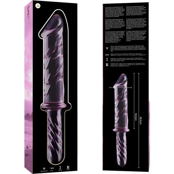 MODEL 24 DILDO BOROSILIKATNO STAKLO PROZIRNO 28.5 CM -O- 5 CM