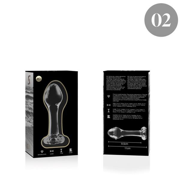 MODEL 2 ANAL PLUG BOROSILIKATNO STAKLO PROZIRNO 11 CM -O- 3.5 CM