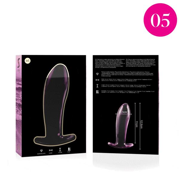 MODEL 5 ANALNI PLUG OD BOROSILIKATNOG STAKLA PROZIRAN 12.5 CM -O- 3.5 CM