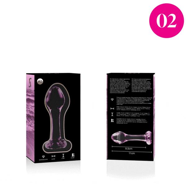 MODEL 2 ANAL PLUG BOROSILIKATNO STAKLO PROZIRNO 11 CM -O- 3.5 CM