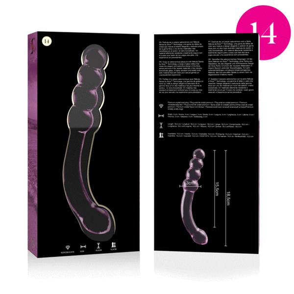 MODEL 14 DILDO OD BOROSILIKATNOG STAKLA PROZIRNO 18.5 CM -O- 3 CM
