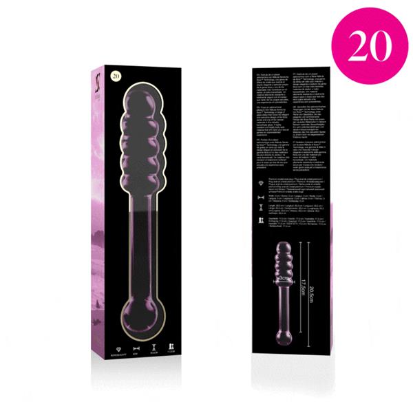MODEL 20 DILDO OD BOROSILIKATNOG STAKLA PROZIRNO 20.5 CM -O- 3 CM