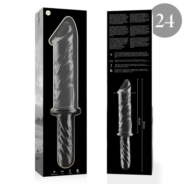 MODEL 24 DILDO BOROSILIKATNO STAKLO PROZIRNO 28.5 CM -O- 5 CM