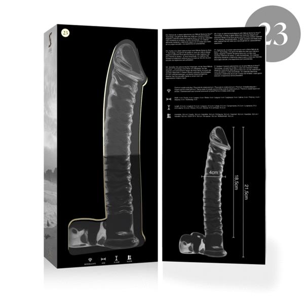 MODEL 23 DILDO BOROSILIKATNO STAKLO PROZIRNO 21.5 CM -O- 4 CM