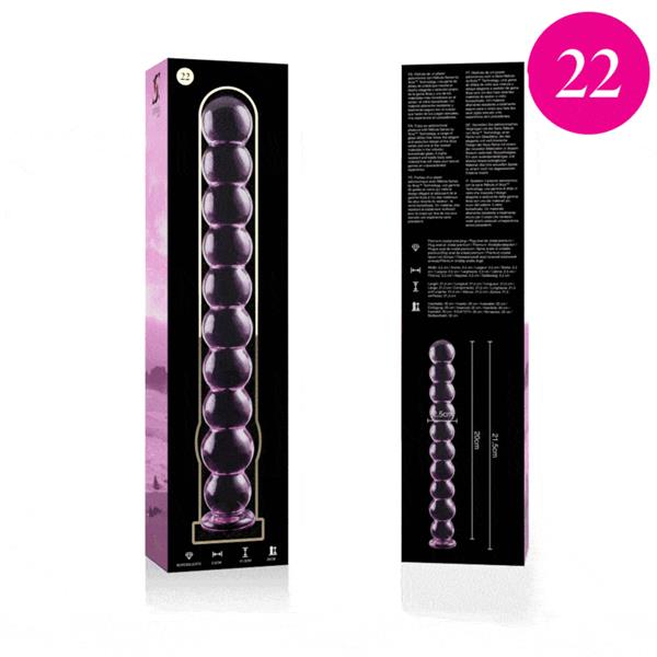 MODEL 22 DILDO OD BOROSILIKATNOG STAKLA PROZIRNO 21.5 CM -O- 2.5 CM