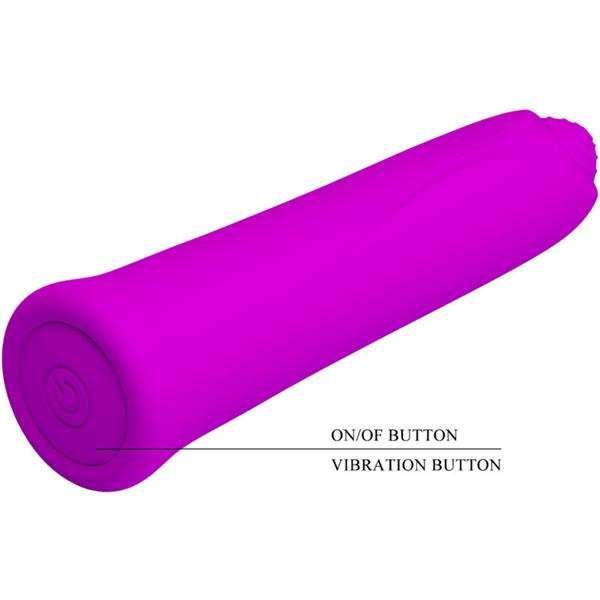 CURTIS MINI SUPER MOĆNI VIBRATOR 12 LJUBIČASTIH SILIKONSKIH VIBRACIJA