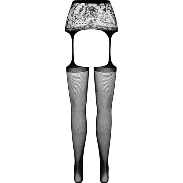 S028 BLACK TIGHTS WITH GARTER ONE SIZE