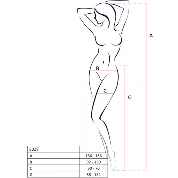 S029 BLACK TIGHTS WITH GARTER ONE SIZE