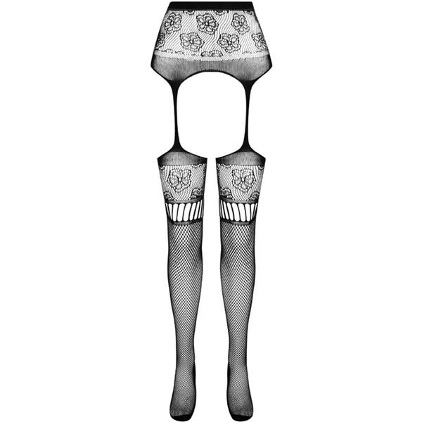 S030 TIGHTS WITH BLACK GARTER ONE SIZE