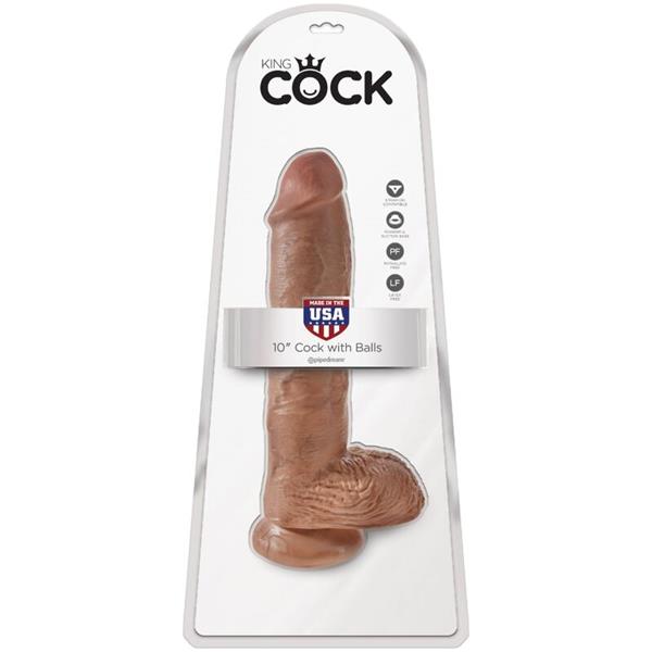 REALISTIČNI PENIS S JAJCIMA 19.8 CM KARAMELA