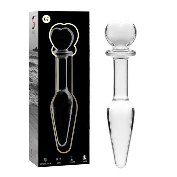 MODEL 7 ANALNI PLUG OD BOROSILIKATNOG STAKLA PROZIRAN 13.5 CM -O- 3 CM