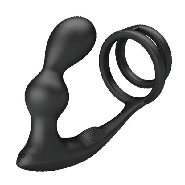 MARSHALL PENIS RING WITH VIBRATORY ANAL PLUG WITH REMOTE CONTROL