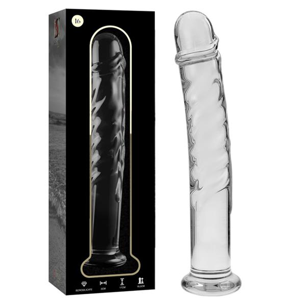 MODEL 16 DILDO OD BOROSILIKATNOG STAKLA PROZIRNO 18.5 CM -O- 3 CM