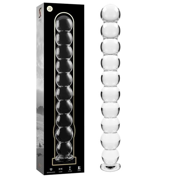 MODEL 22 DILDO OD BOROSILIKATNOG STAKLA PROZIRNO 21.5 CM -O- 2.5 CM
