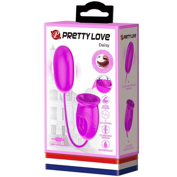 DAISY DUAL EGG RECHARGEABLE VIBRATOR PURPLE
