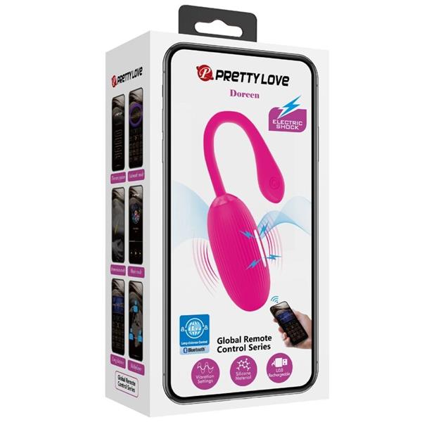 DOREEN RECHARGEABLE VIBRATING EGG MAGENTA REMOTE CONTROL