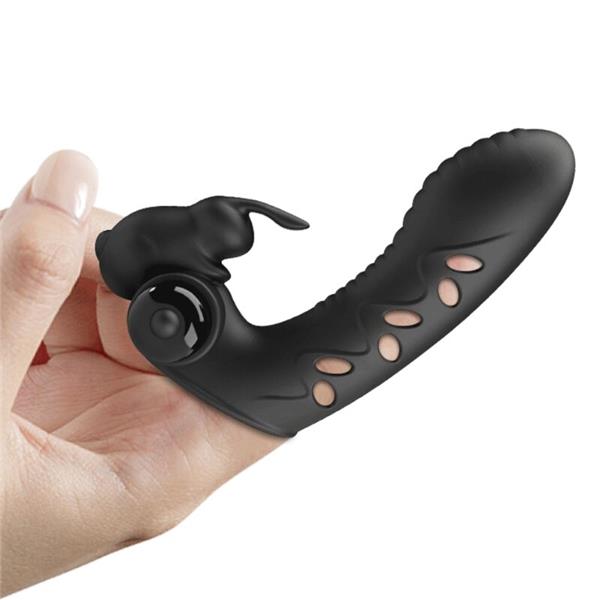VANCE BLACK RABBIT VIBRATOR FINGER COVER