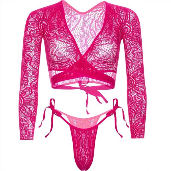 TOP CROP LACE WITH THONG