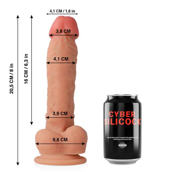 ULTRA REALISTIČNI MEHKI LIKVIDNI SILIKON DONG 20.5 CM -O- 4.1 CM