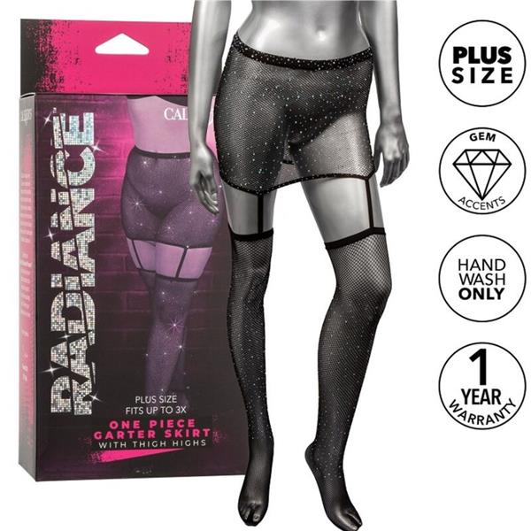 RADIANCE GARTER SKIRT THIGH HIGHS PLUS SIZE