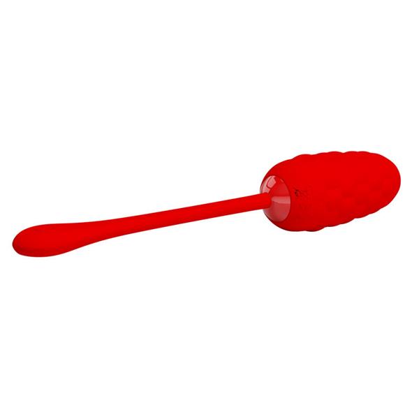 VIBRATING EGG WITH RED RECHARGEABLE MARINE TEXTURE