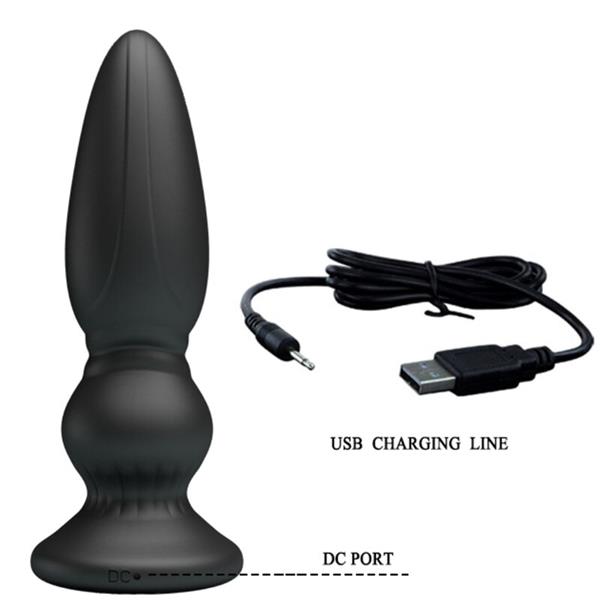 MOĆAN VIBRATOR DALJINSKI UPRAVLJAN ANALNI ČEP CRNI