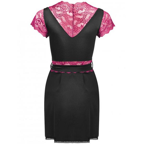 KUMIKO LC 90428 DRESSING GOWN + PANTY BLACK S/M