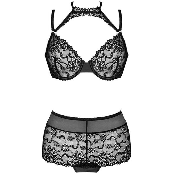 LINERA FOR THE SENSES COLLECTION BRA + PANTY BLACK