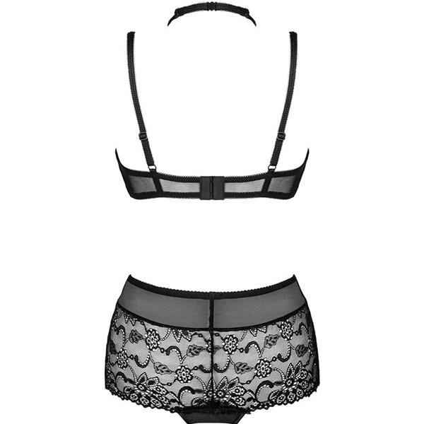 LINERA FOR THE SENSES COLLECTION BRA + PANTY BLACK