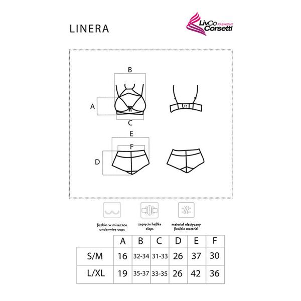 LINERA FOR THE SENSES COLLECTION BRA + PANTY BLACK