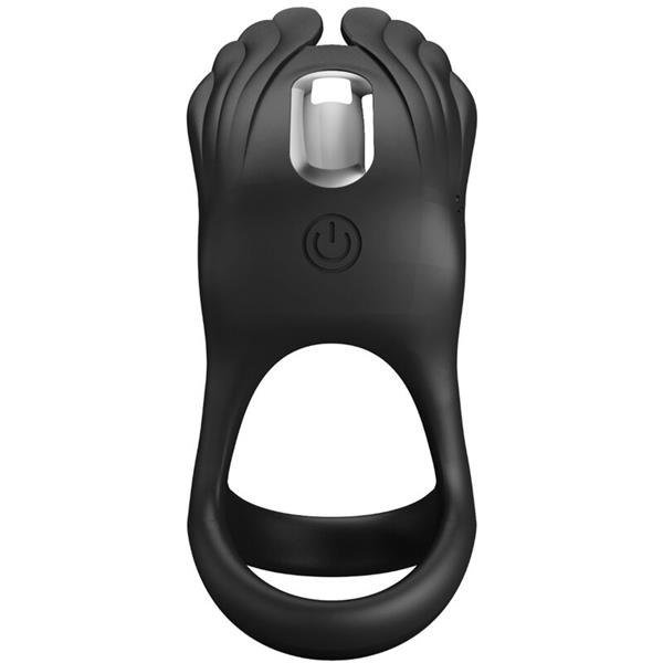 SILAS VIBRANT PENIS RING 7 VIBRACIJA CRNI SILIKON