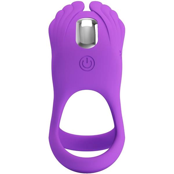 SILAS VIBRANT PENIS RING 7 VIBRATIONS PURPLE SILICONE